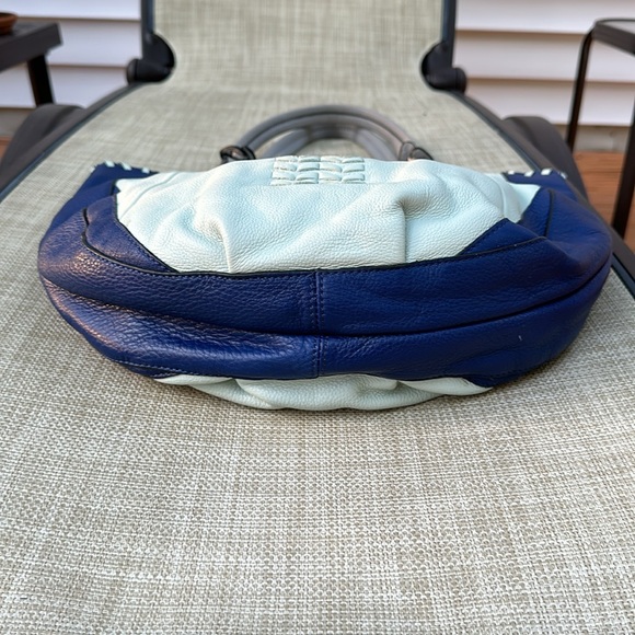 orYANY New Lyssie Braided Leather Tote Shopper Shoulder Handbag BLUE Navy - Picture 11 of 16